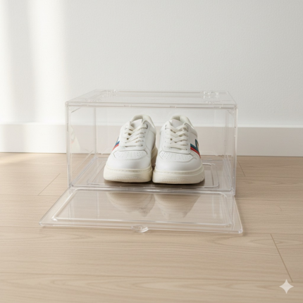 CAJA PARA ZAPATOS TRANSPARENTE